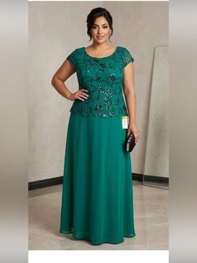 Dor Dorca Green Evening Gown – Size XL (USA) | New with Tag
